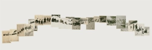 143 Bergsteiger (aus der Serie Welcome Back), Inkjetprint auf Zeitungspapier,
auf Aluminium aufgezogen, 2011