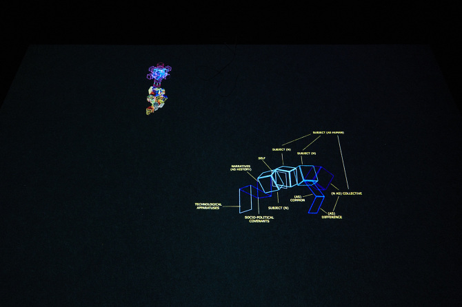 A Viral Poem / To Destroy a World – (through) – The Scales of Everything, Ausstellungsansicht / vue de l'exposition Plattform20, 2020
© Guillaume Python_Fri Art 2020