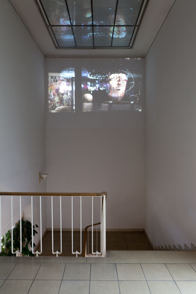 241015, 2017, 1-Kanal-Videoprojektion 7 min, Ausstellungsansicht / vue de l'exposition Plattform17, 2017