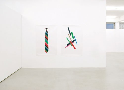 Krawatte (Mod. II) feat. Suprematismus, Öl & Kunstharz auf Papier,
2-teilig, 2011