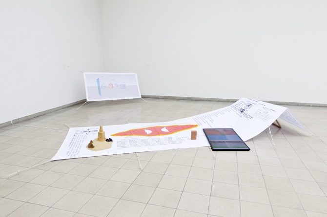 Nothing Flashes From the Other Court, Except a Little, Ausstellungsansicht / vue de l'exposition Plattform17, 2017