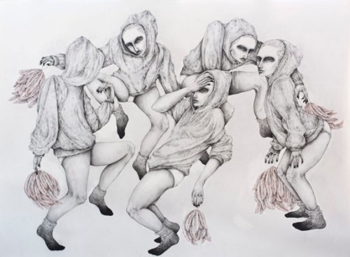 O.T., Buntstift auf Papier, 2008