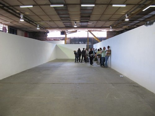 Sans titre, Installation, cheveux et clous, 2010