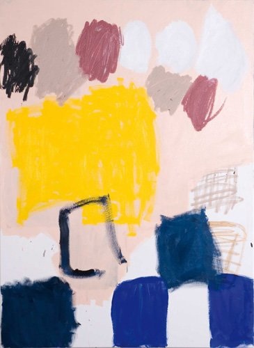 Ohne Titel, Acryl, Öl, Kreide auf Leinwand,
150 x 110 cm, 2009